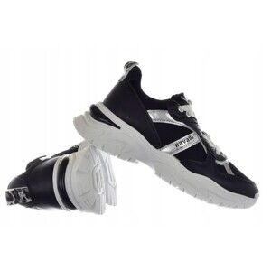 ROBERTO CAVALLI CLASS SPORT Italian Sneakers  Black / Silver / White, Size 5